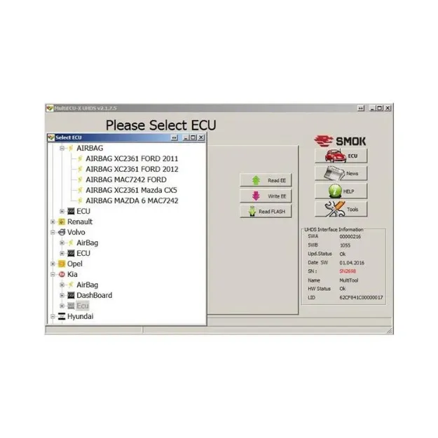 EU0009 Nissan Altima AirBag ECU (XC236x)